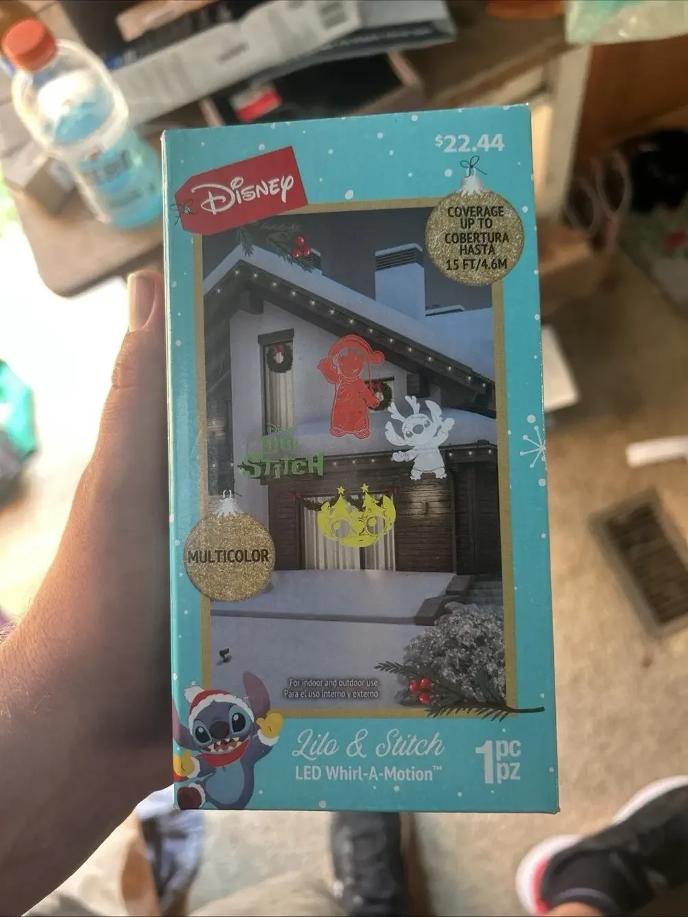 Disney Stitch Christmas Whirl-a-motion LED Light Show Projector New